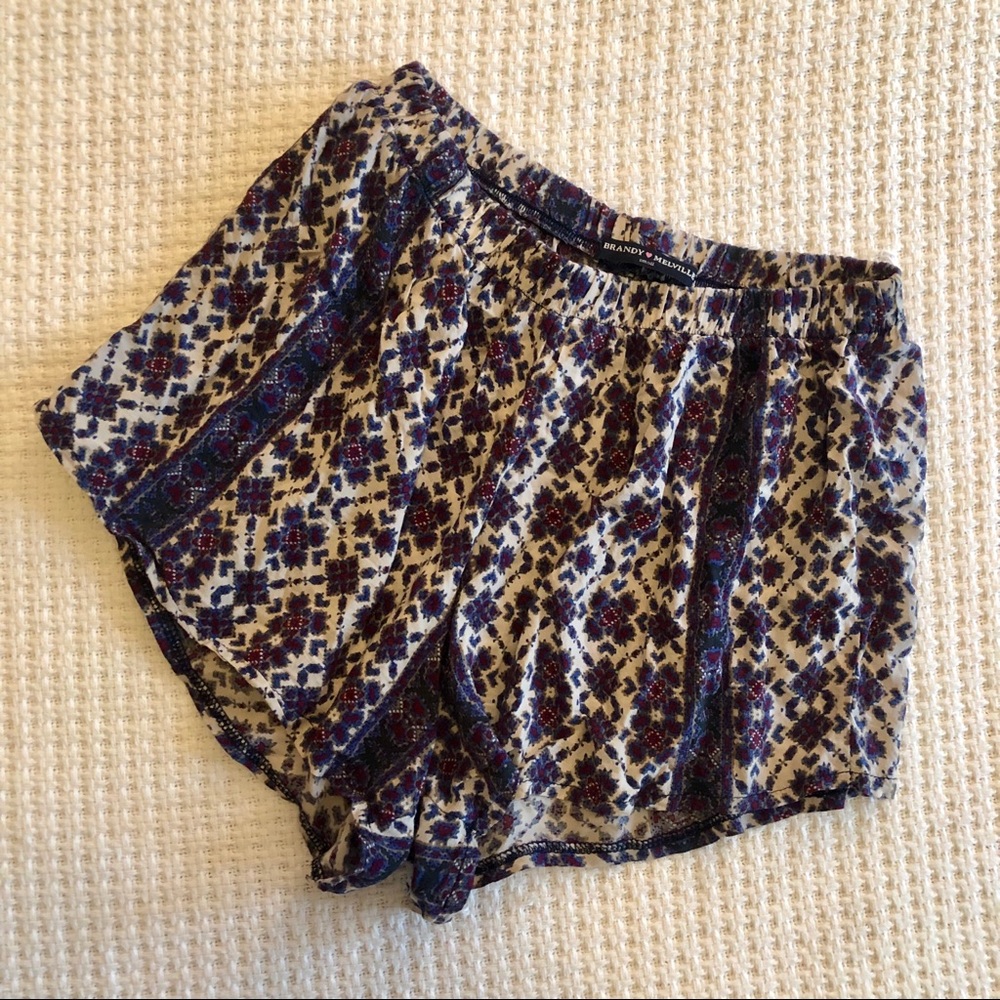 Brandy Melville Flowy Patterned Shorts
